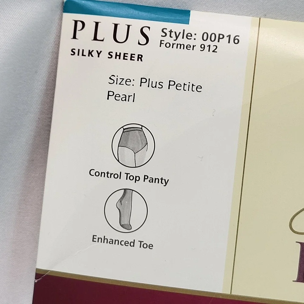Hanes Silk Reflections Control Top Petite Plus Pearl Pantyhose Style 00P16 Sz EF